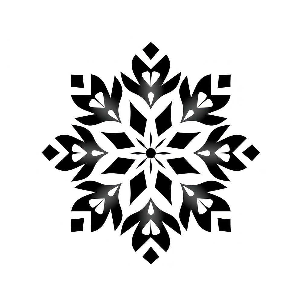 Snowflake pattern white black creativity.