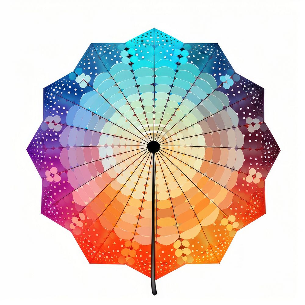 Umbrella pattern kaleidoscope architecture creativity.
