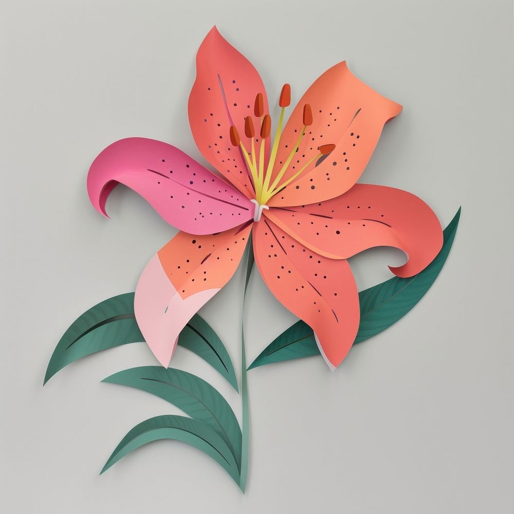 Lily flower craft plant.