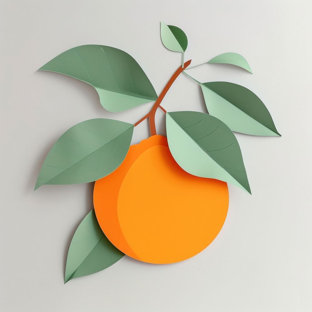 Orange plant fruit leaf.
