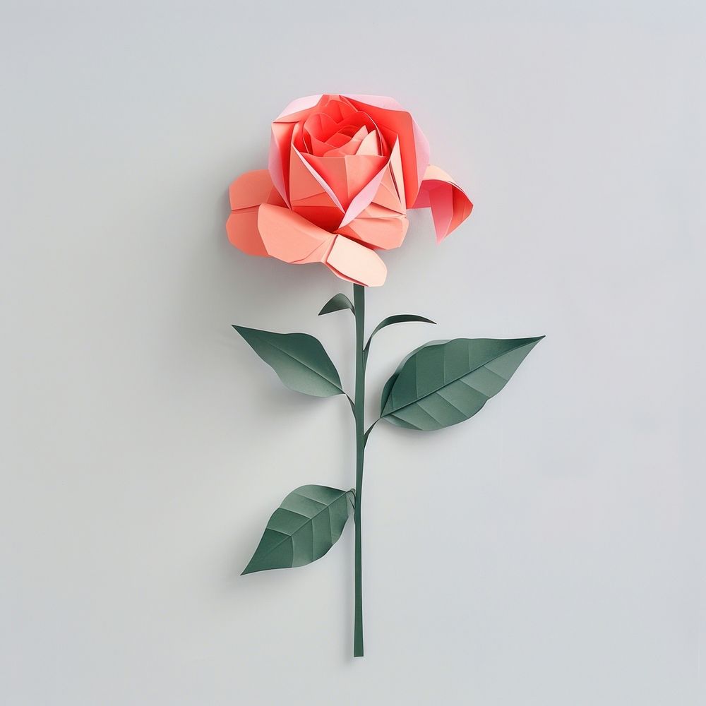 Rose paper art origami.