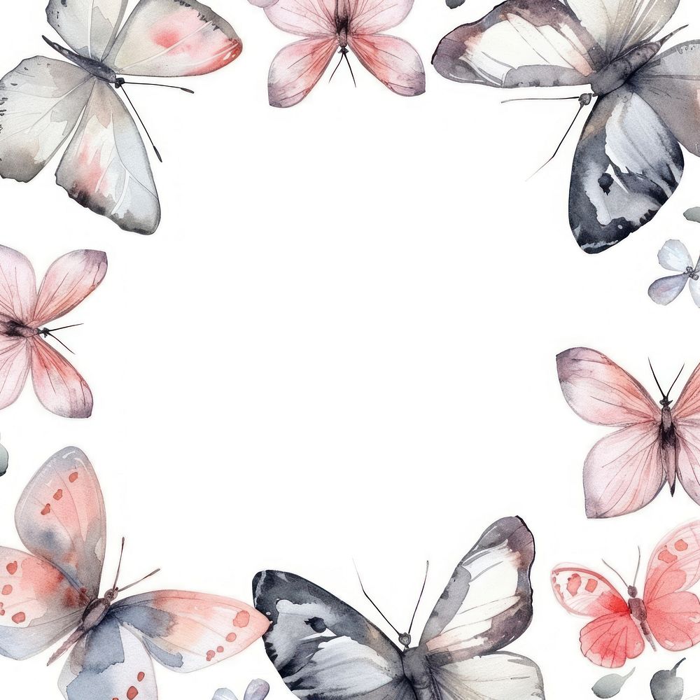 Flower butterfly circle border pattern backgrounds petal.