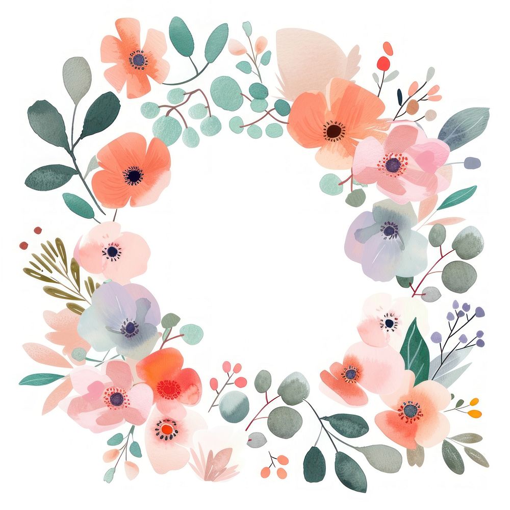 Flower coffee circle border pattern backgrounds wreath.