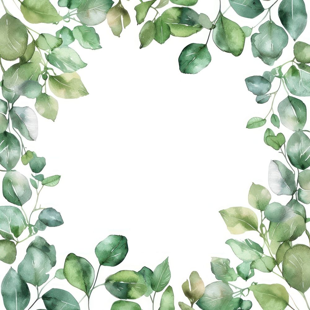 Flower and leaves square border backgrounds pattern plant.