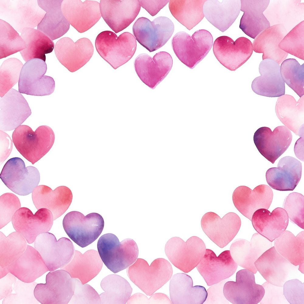 Pink hearts heart shape border backgrounds pattern petal.