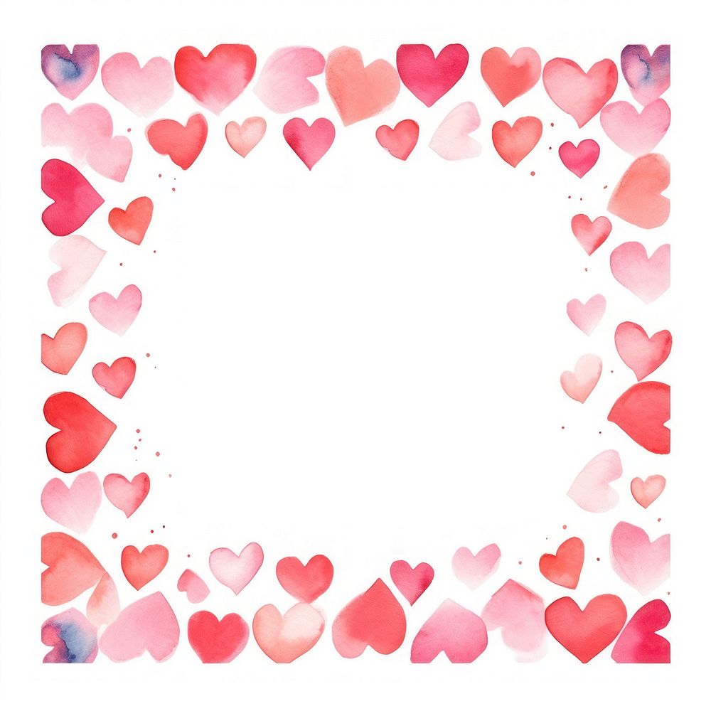 Pink hearts square border backgrounds pattern petal.