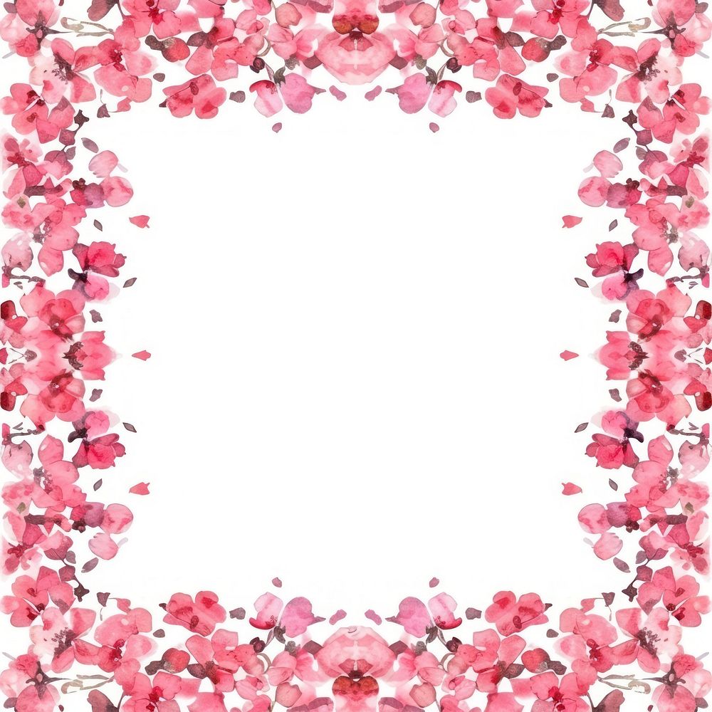 Little roses square border backgrounds pattern flower.
