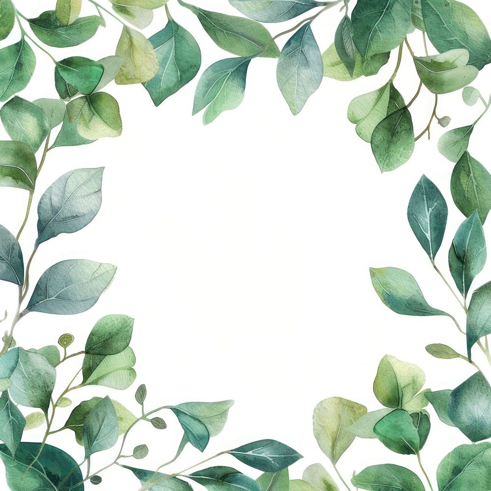 Small leaf square border backgrounds pattern plant.