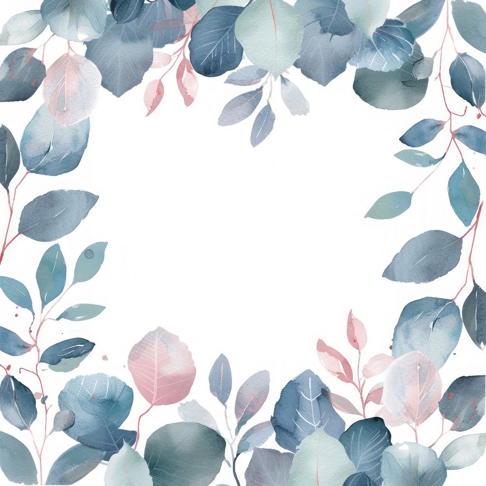 Small leaf square border backgrounds pattern flower.