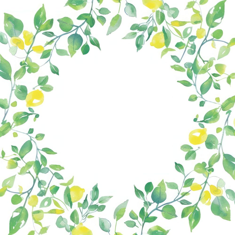 Lemon circle border pattern backgrounds plant.