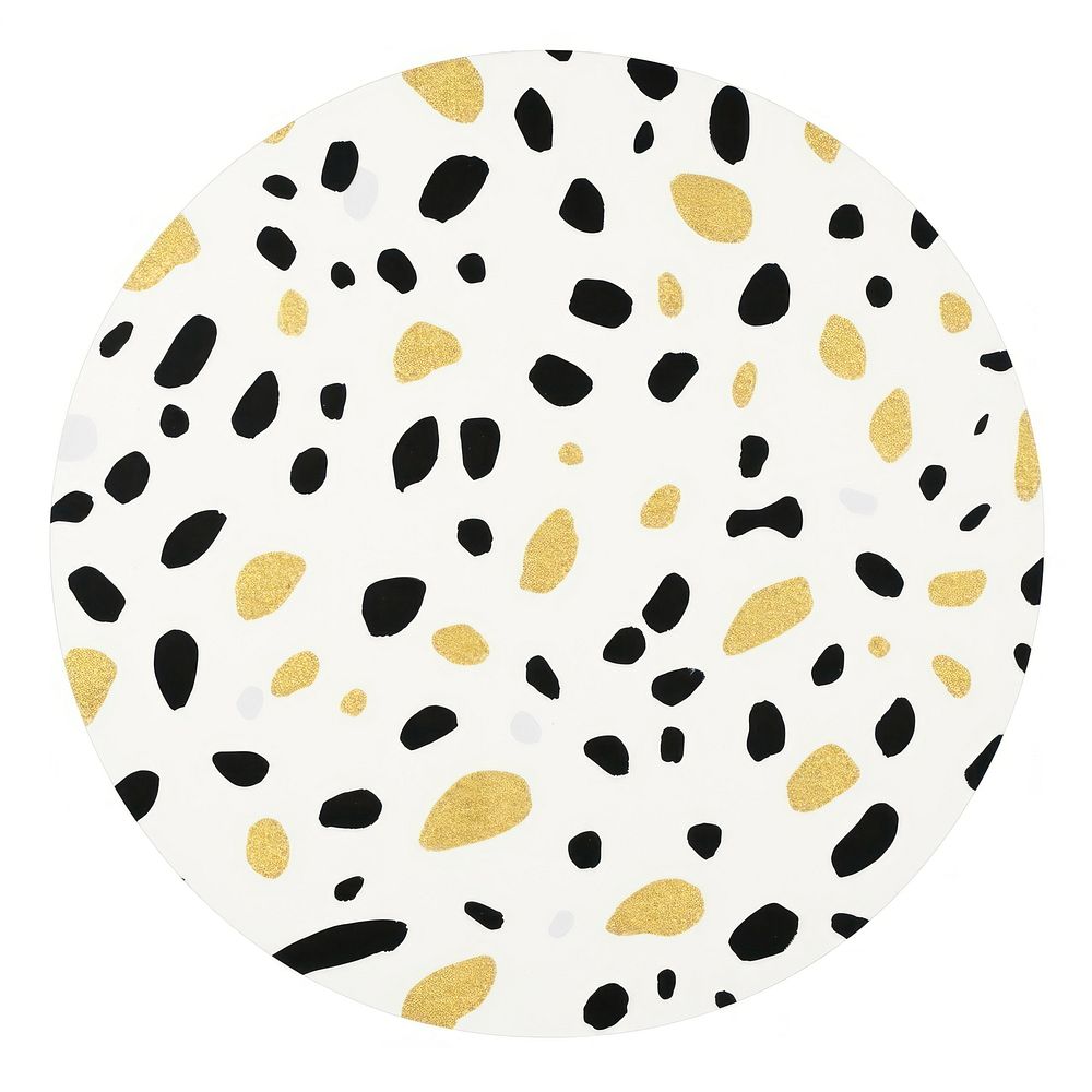 Terrazzo in circle shape ripped paper backgrounds pattern white background.