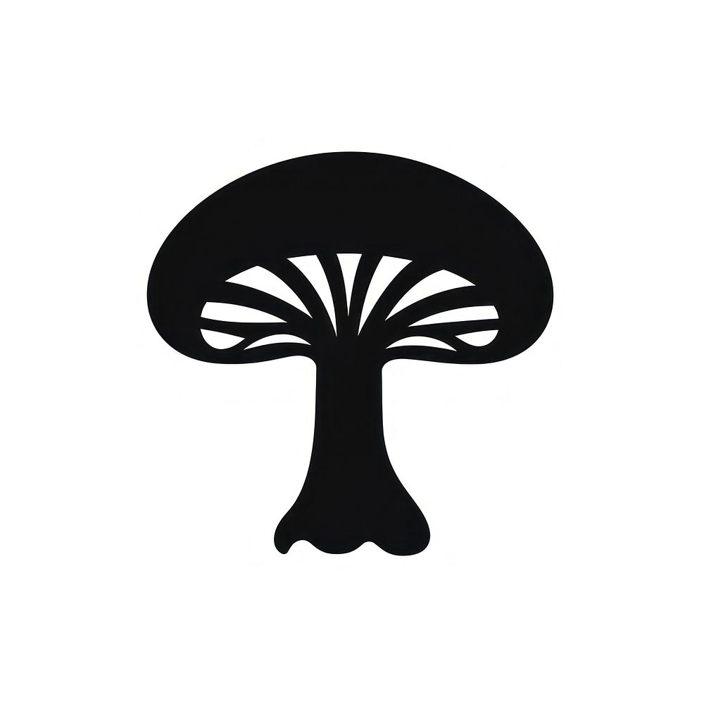 Mushroom logo icon silhouette fungus plant.