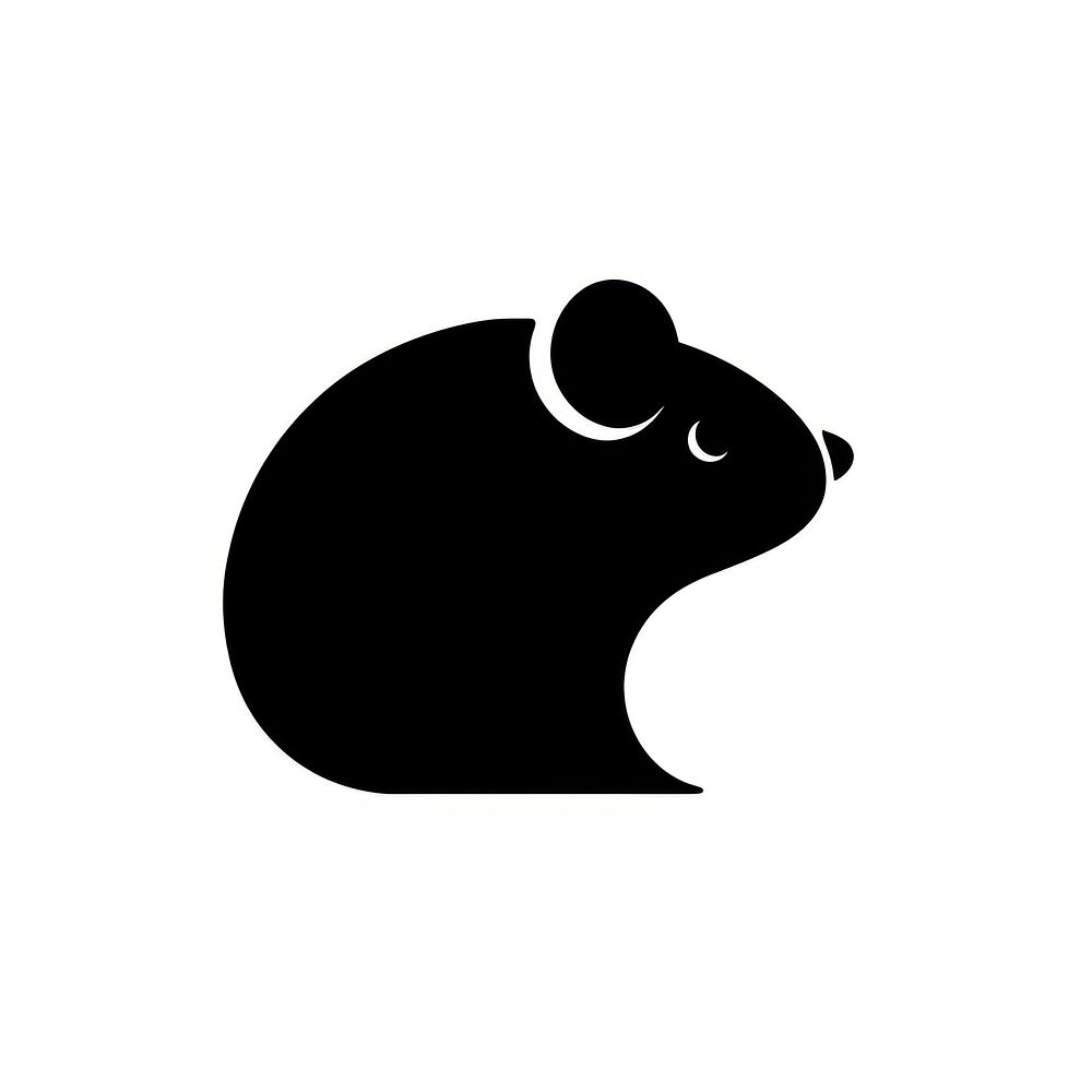 Mouse logo icon silhouette animal black.