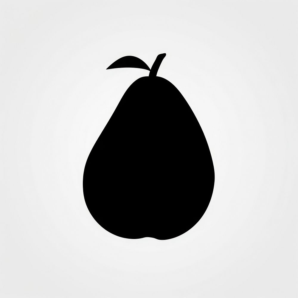 Avocado logo icon silhouette fruit black.