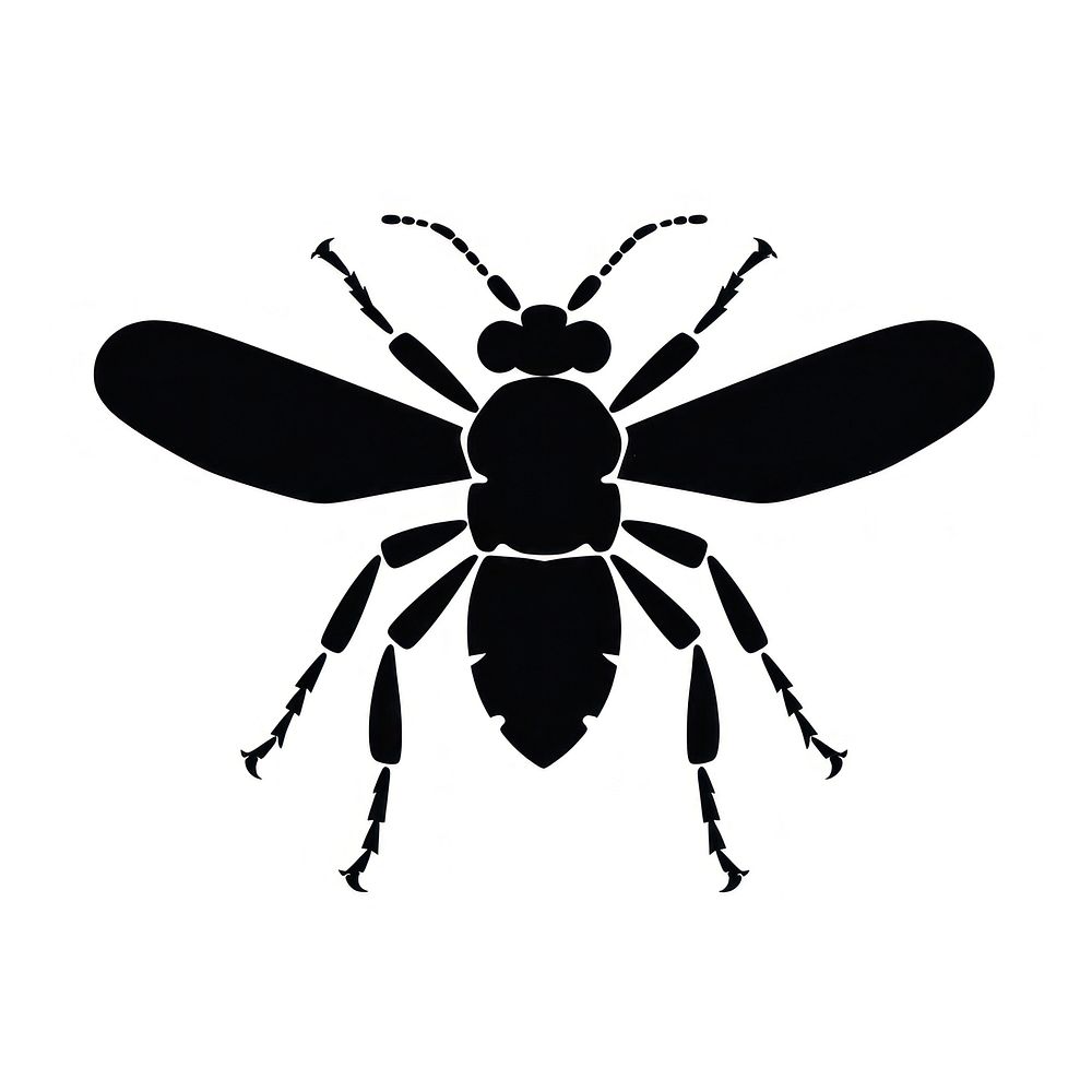 Ant logo icon silhouette insect animal.