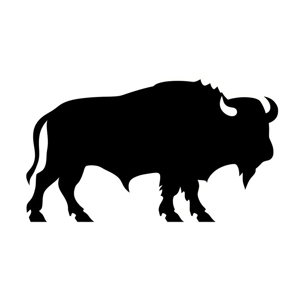 Buffalo logo icon silhouette livestock wildlife.