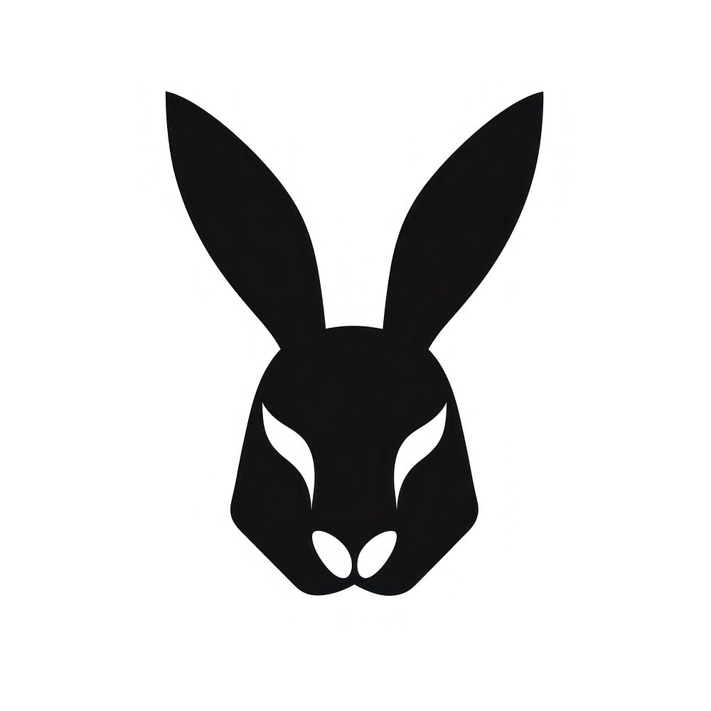 Bunny logo icon silhouette animal mammal.