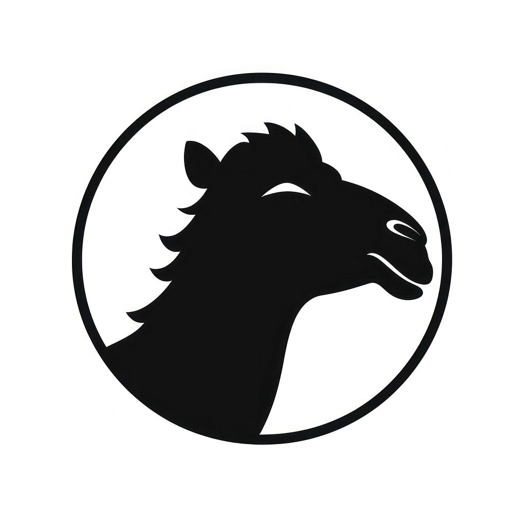 Camel logo icon mammal animal black.