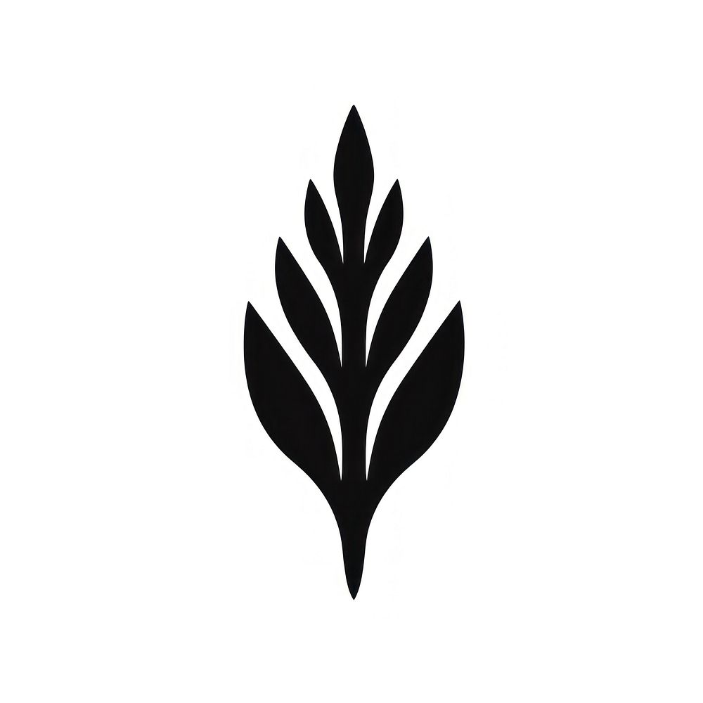 Carrot logo icon black white plant.