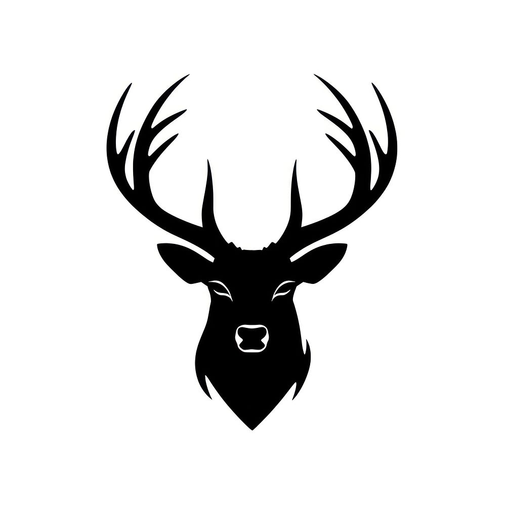 Deer logo icon silhouette wildlife antler.