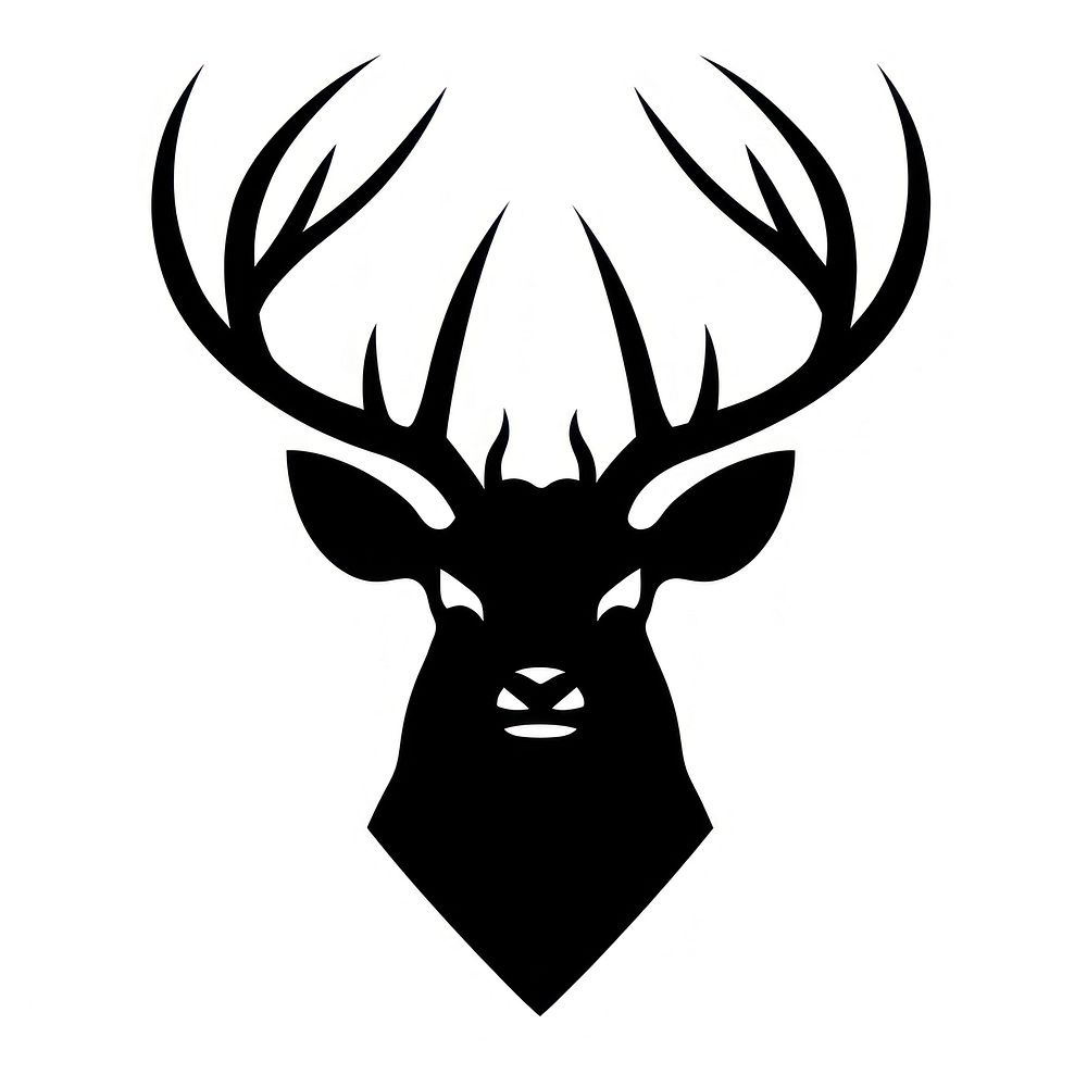 Deer logo icon silhouette wildlife animal.