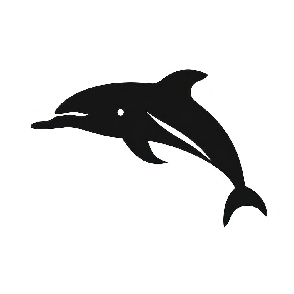 Dolphin animals logo icon silhouette mammal black.