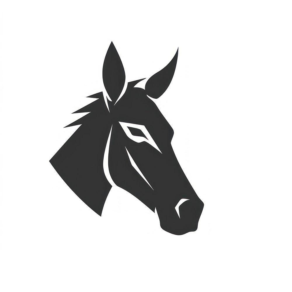 Donkey logo icon animal mammal black.