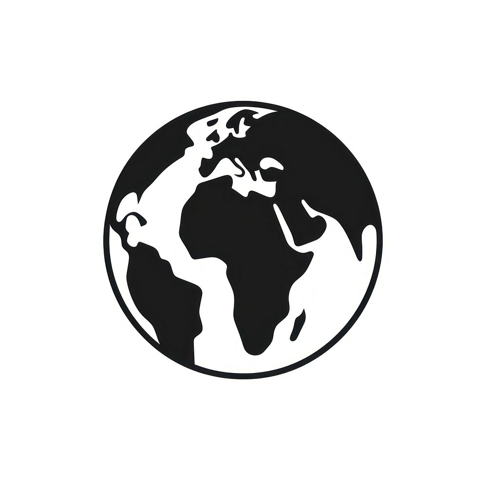 Earth logo icon planet globe space.