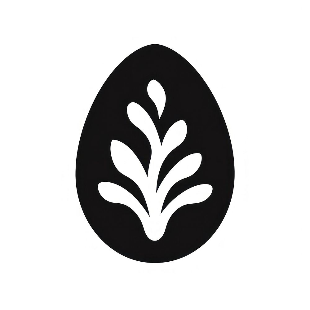Egg logo icon black monochrome astronomy.