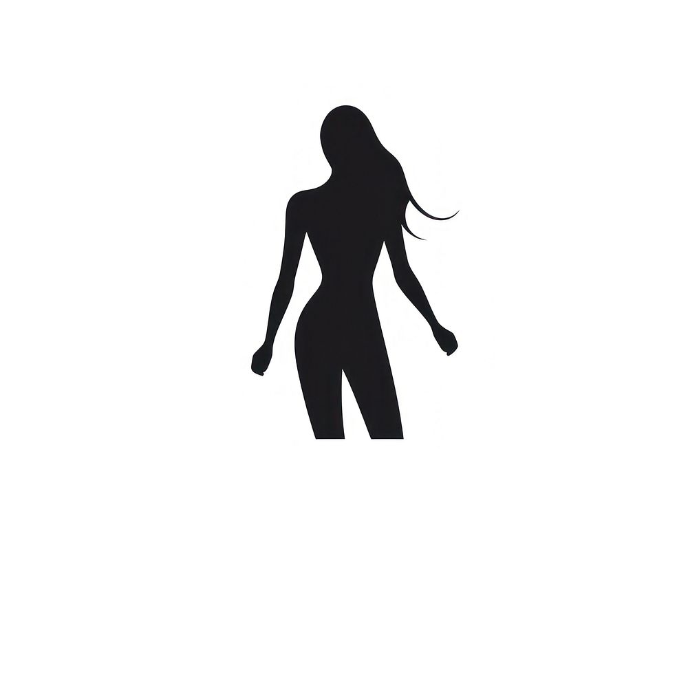 Fitness logo icon silhouette adult cartoon.