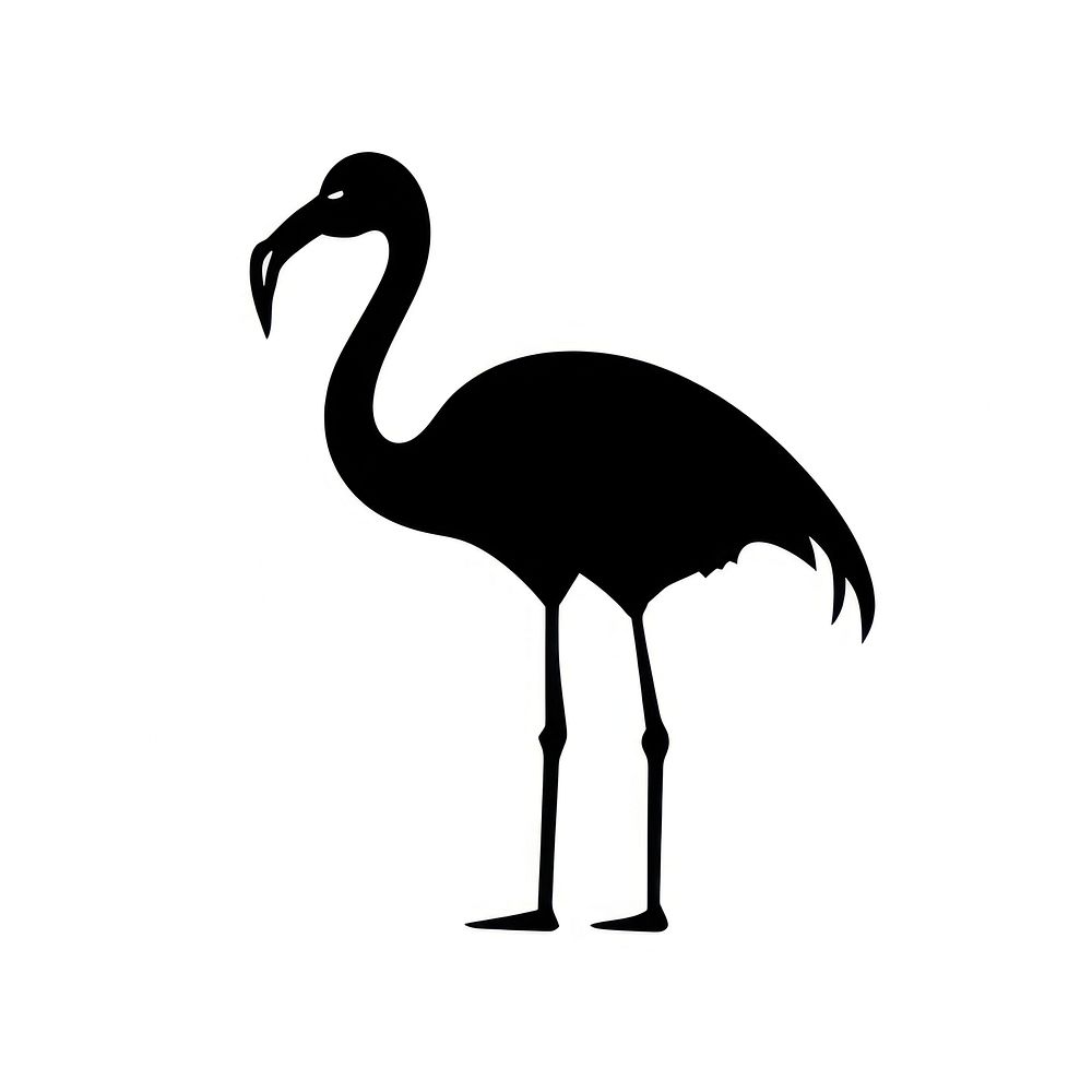 Flamingo logo icon silhouette animal black.