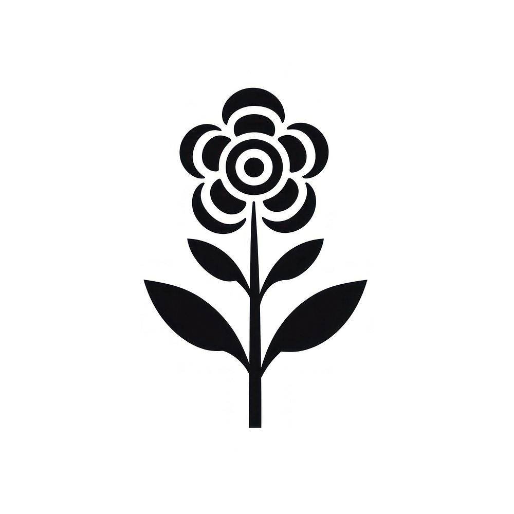Flowers logo icon silhouette pattern plant.