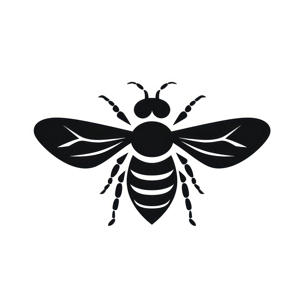 Fly logo icon insect animal black.
