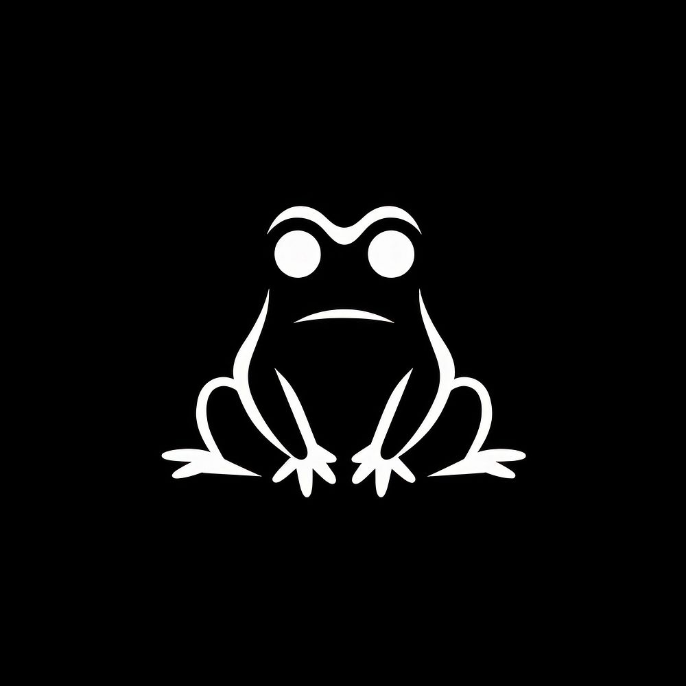 Frog logo icon amphibian wildlife animal.
