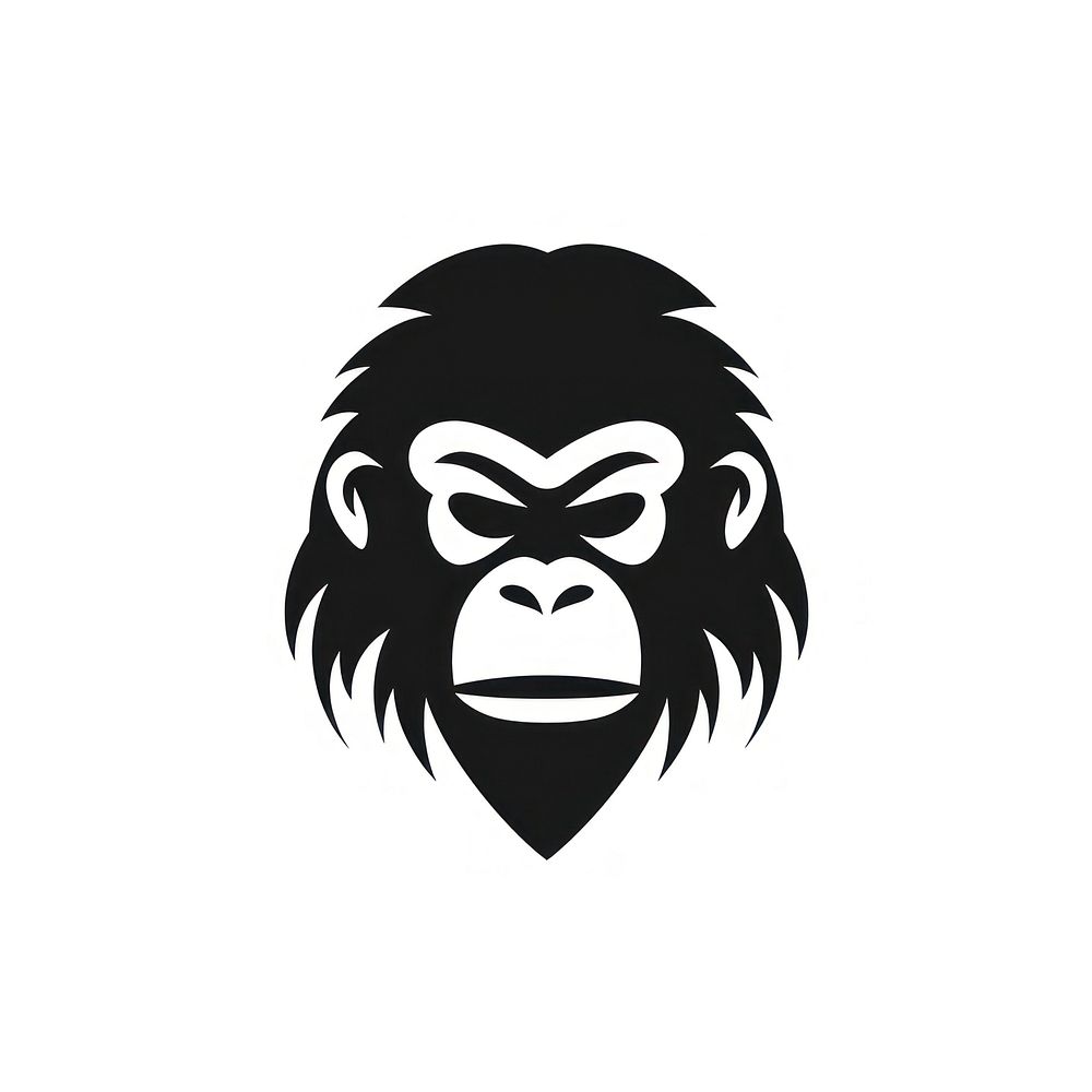 Gorilla logo icon wildlife mammal animal.