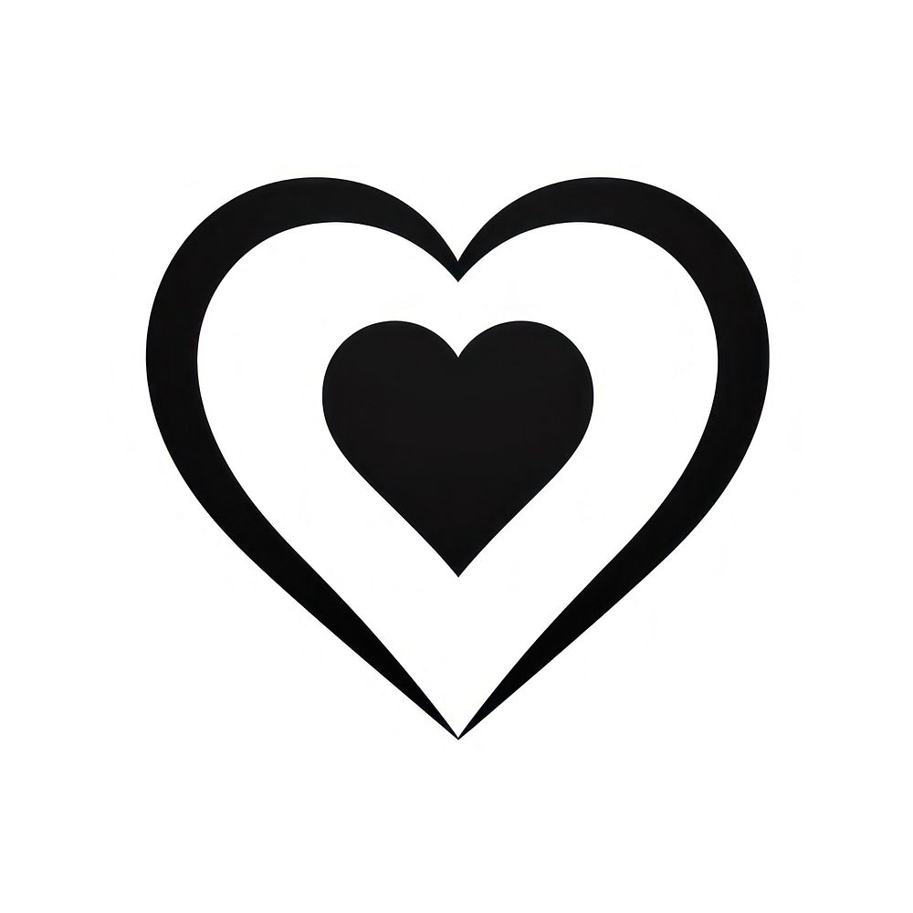 Heart icon symbol white logo.