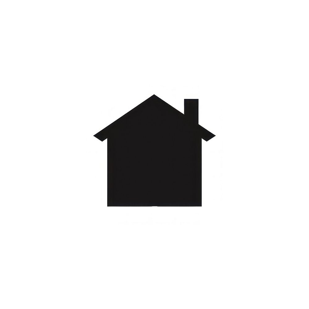House logo icon plant black leaf.