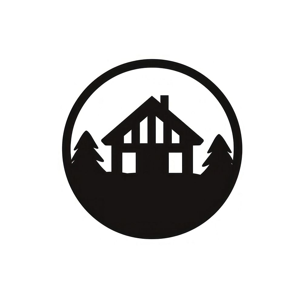 House logo icon silhouette symbol black.