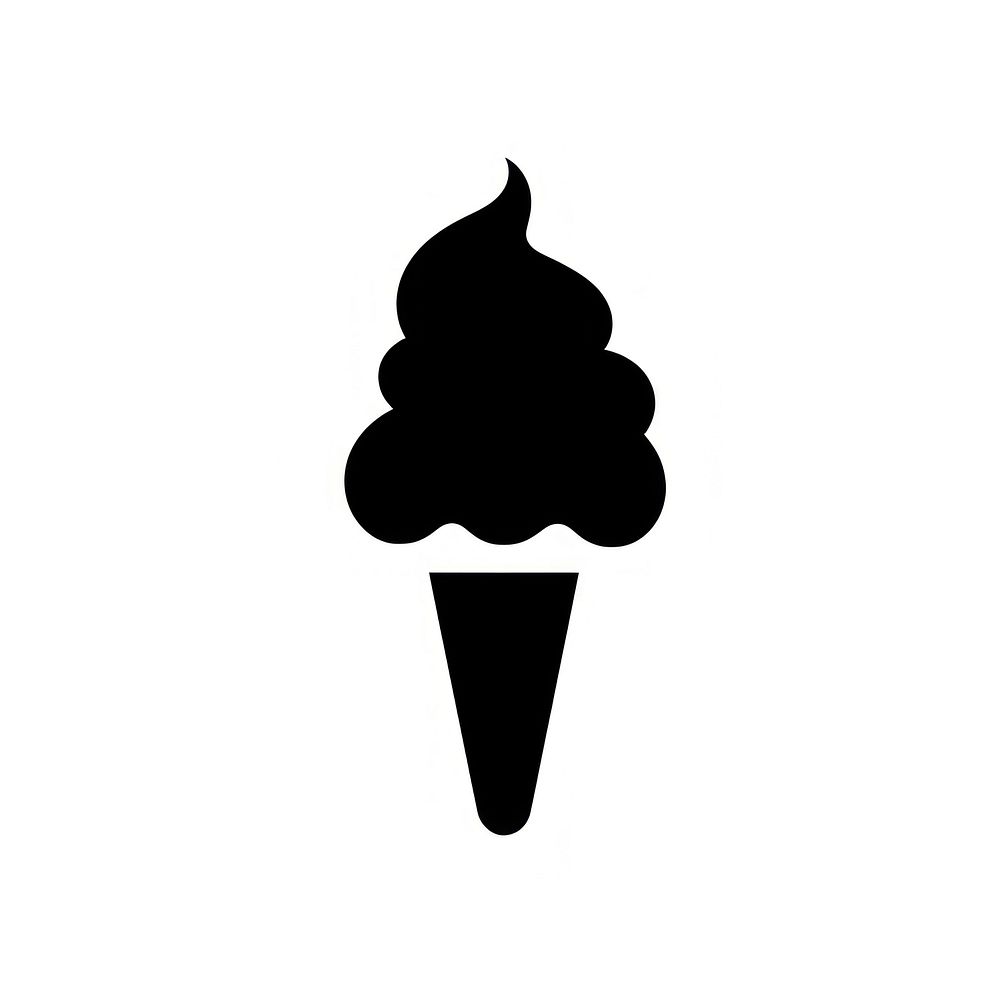 Ice cream logo icon dessert black food.