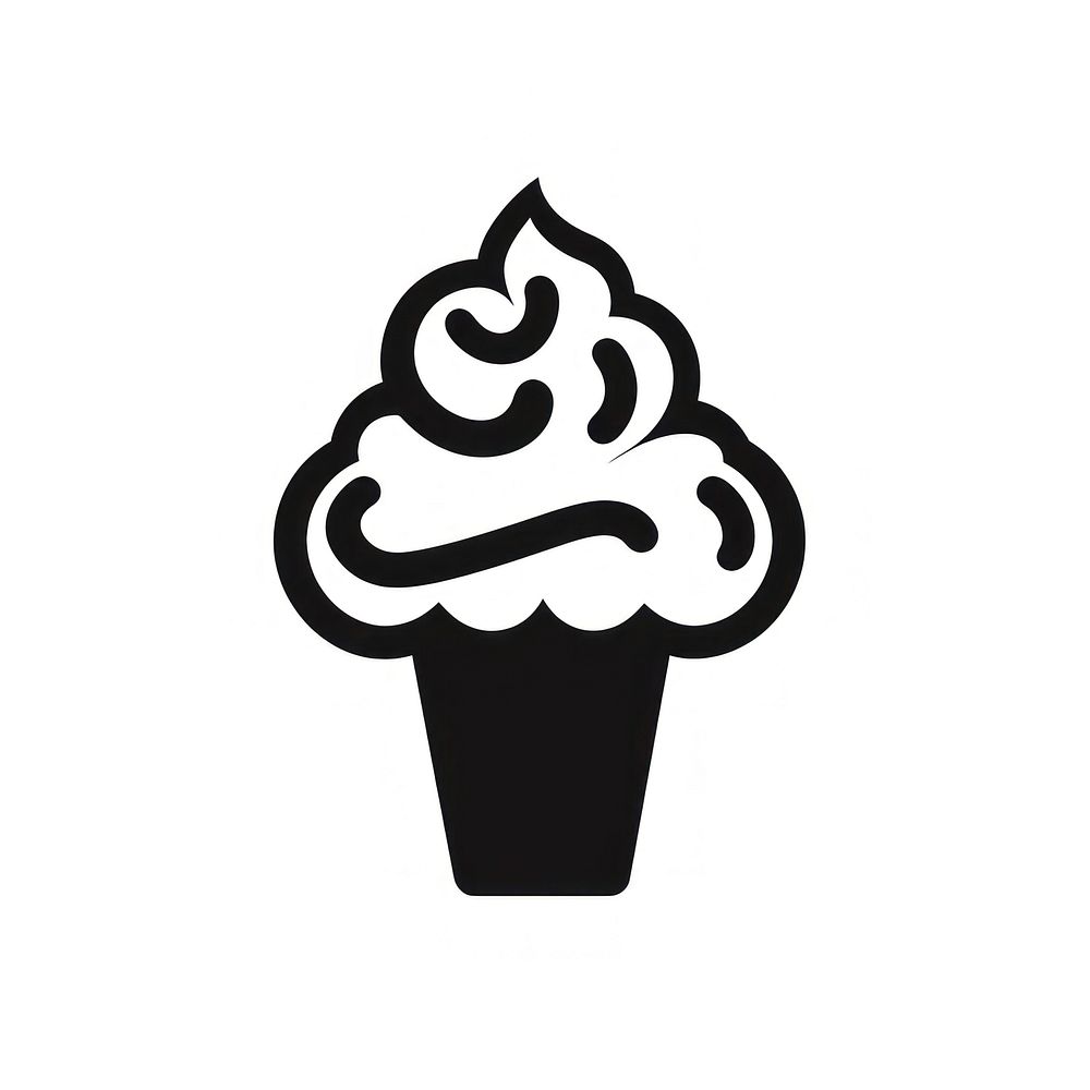 Ice cream logo icon dessert white food.