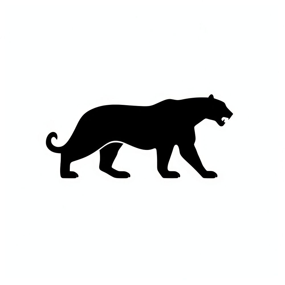 Jaguar logo icon silhouette mammal animal.