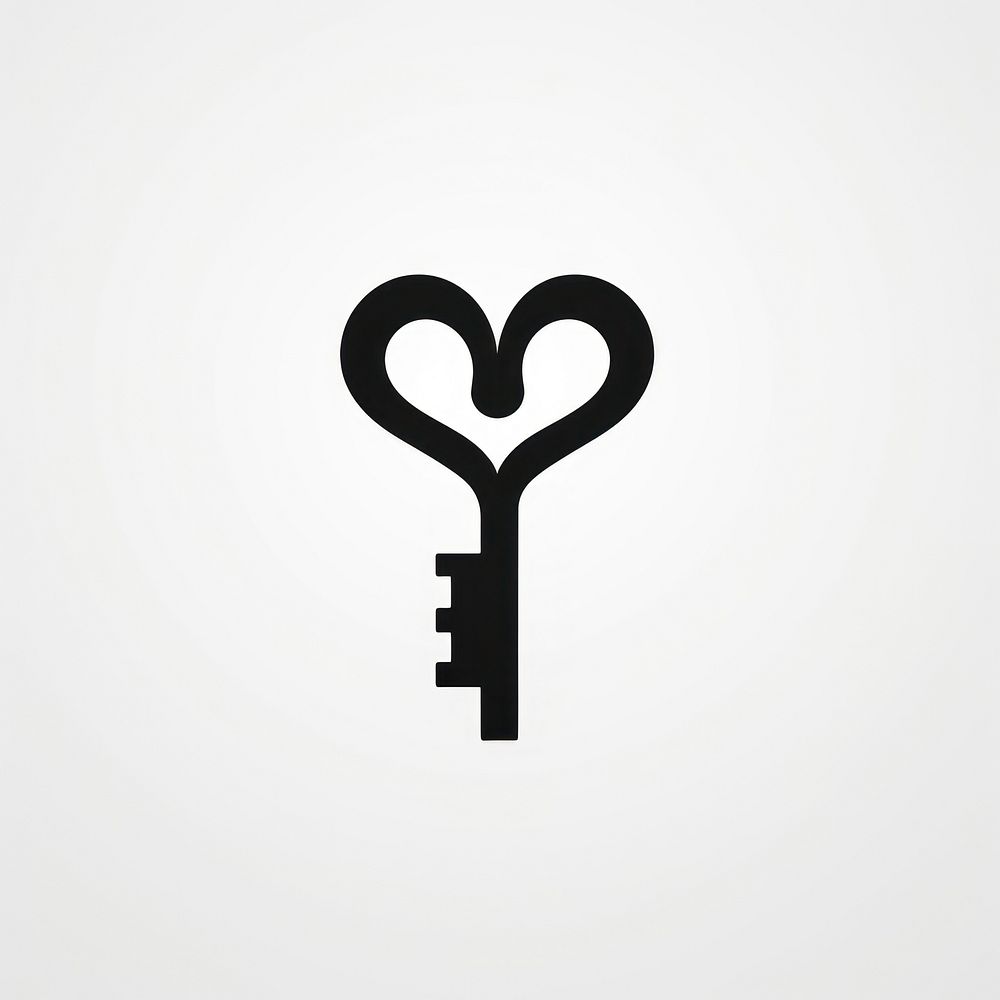 Key logo icon protection moustache security.