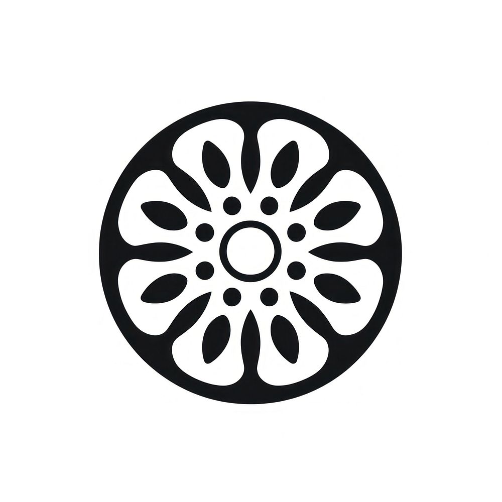 Ladybug logo icon wheel spoke white.