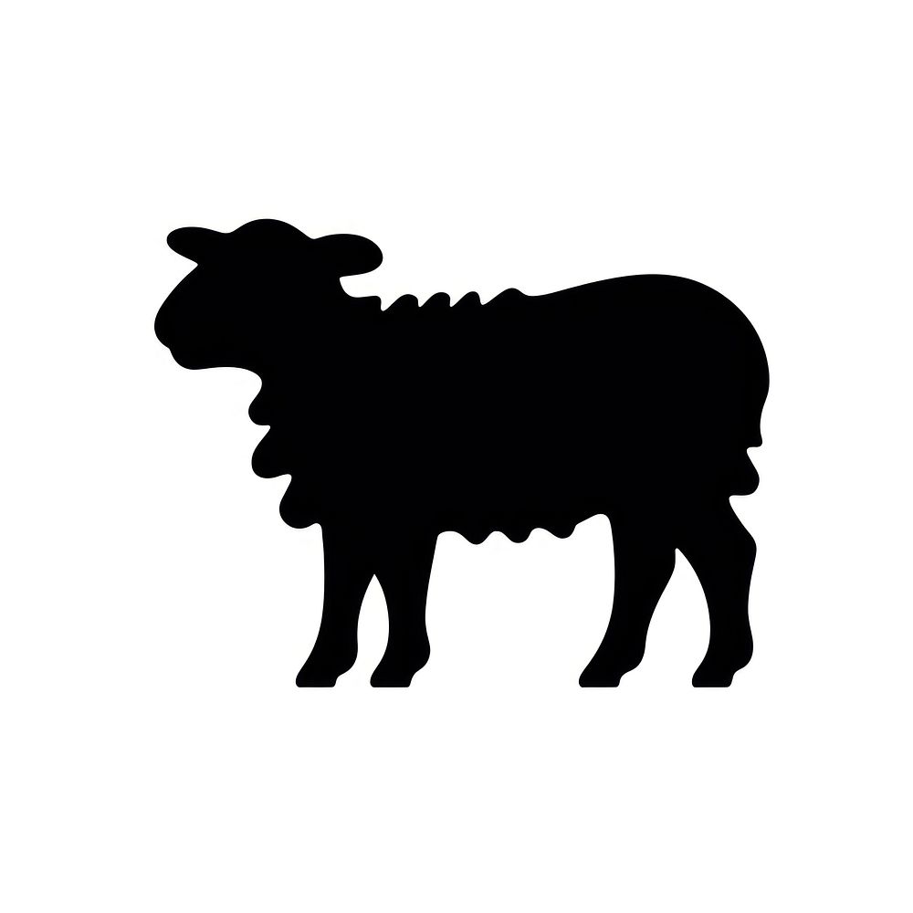 Lamb logo icon silhouette livestock animal.
