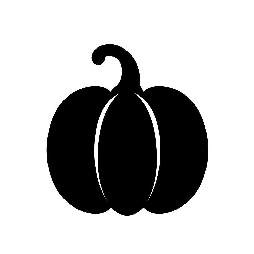 Pumpkin logo icon plant black food.