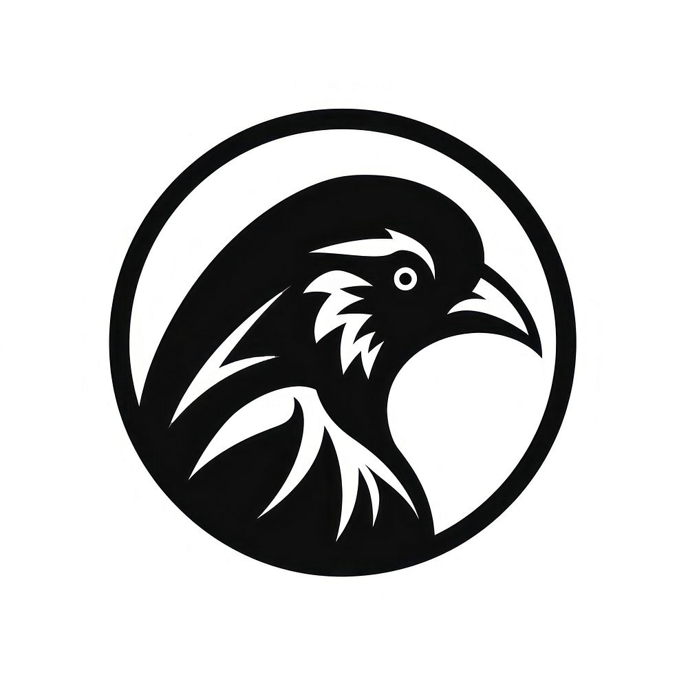 Parrot logo icon vulture chicken cartoon.