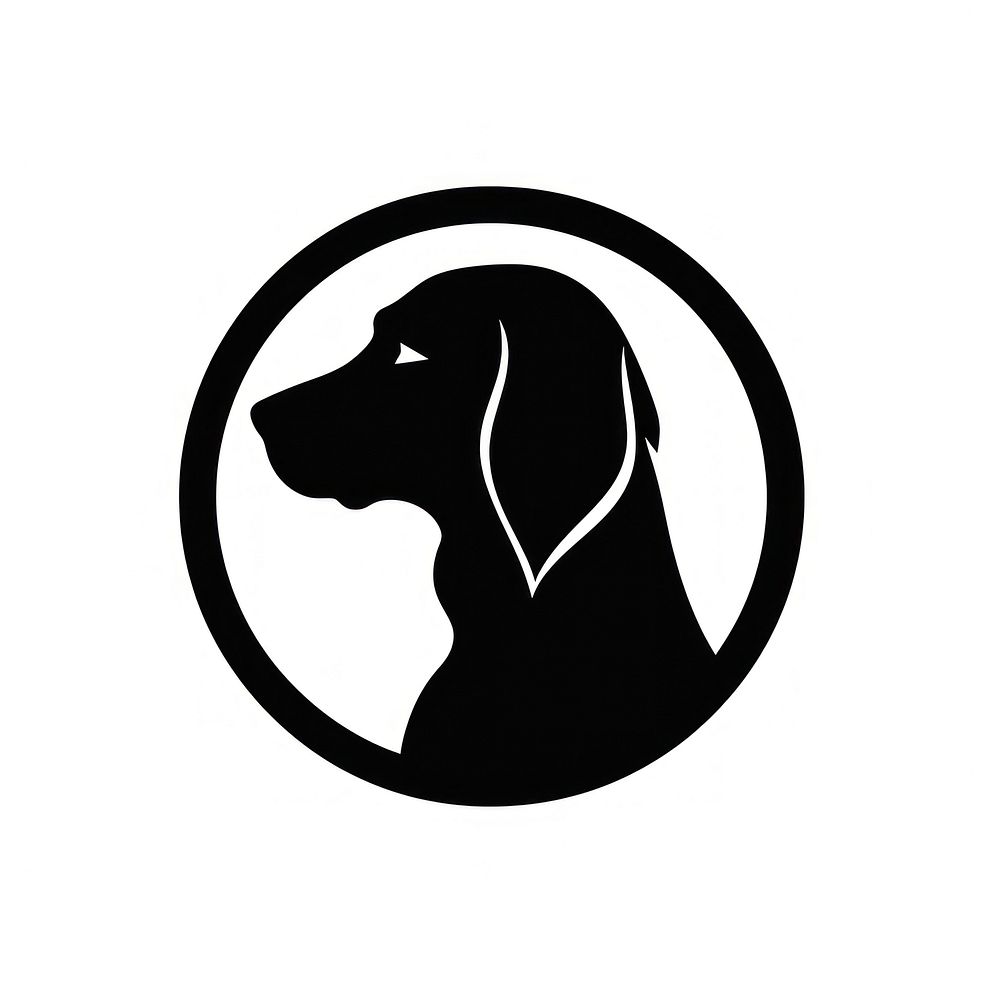 Pet logo icon animal mammal black.
