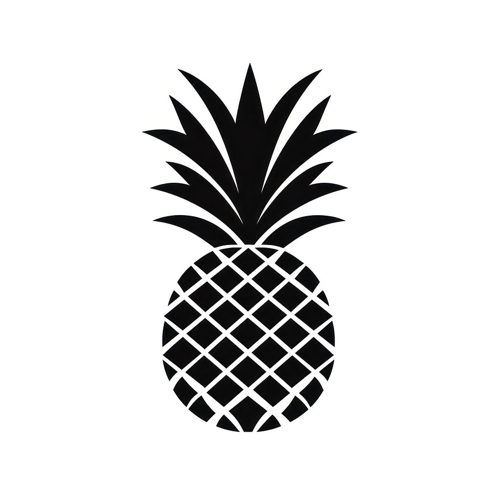 Pineapple logo icon fruit plant white background.