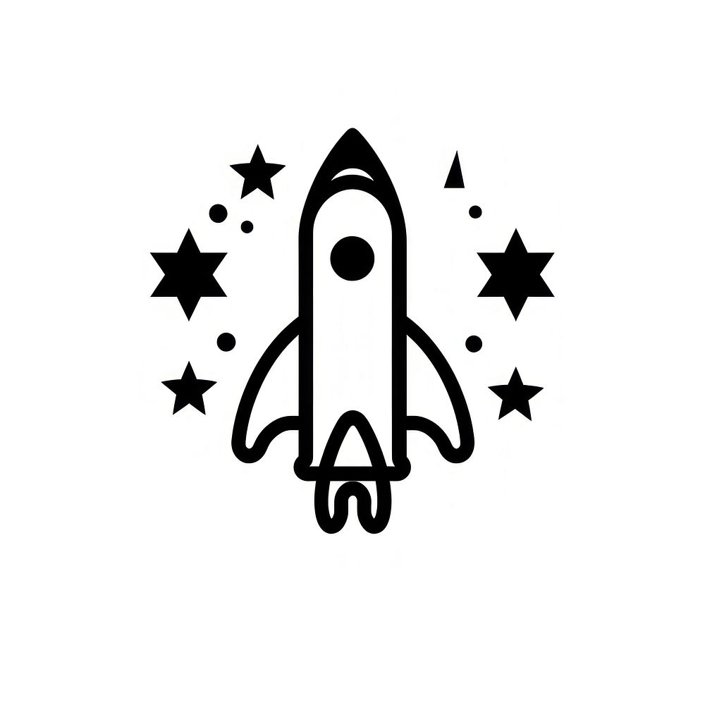 Rocket logo icon symbol illuminated electronics.