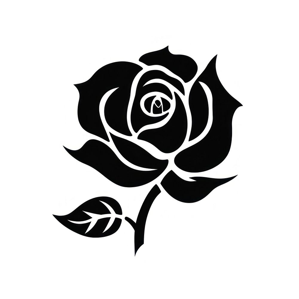 Rose icon flower plant white.
